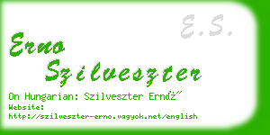 erno szilveszter business card